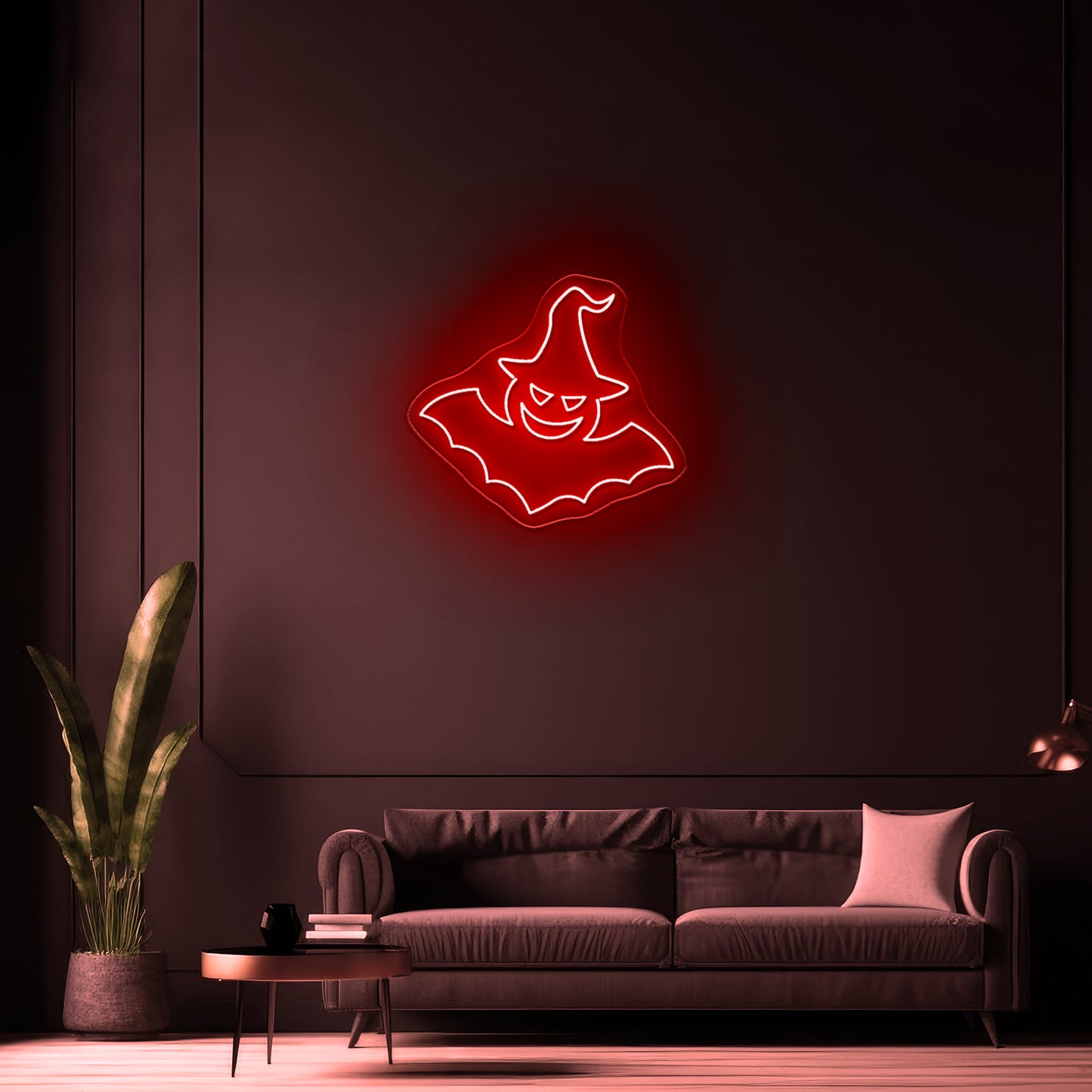 Witch Bat Neon Sign Funny Halloween Neon Sign