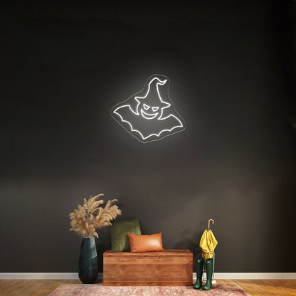 Witch Bat Neon Sign Funny Halloween Neon Sign