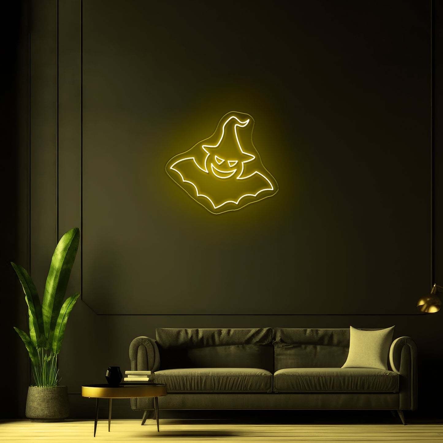 Witch Bat Neon Sign Funny Halloween Neon Sign