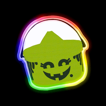Witch Bucket Fast Food Led Neon Sign For Burger Place Rgb Color - LED neon sign close-up detail