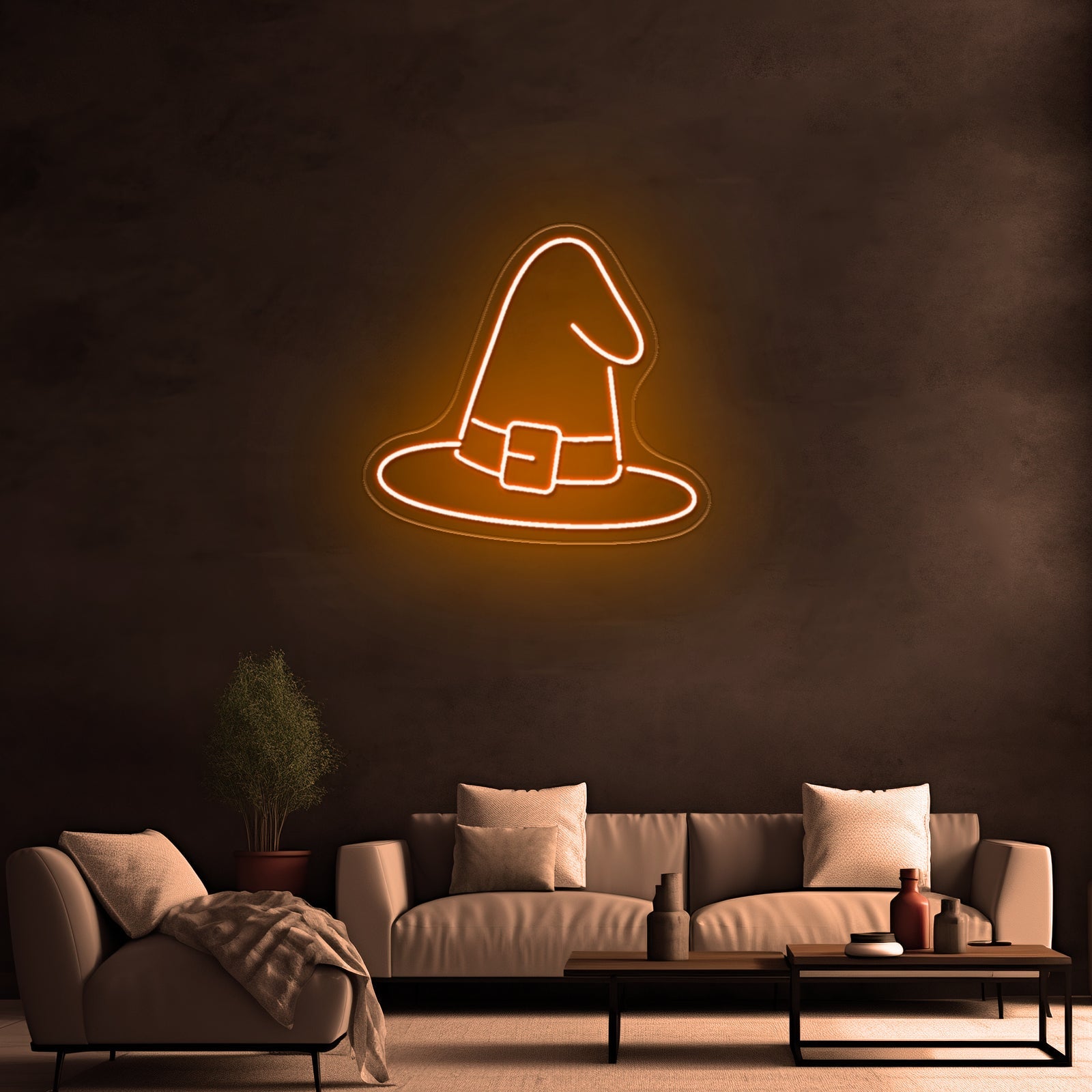 Witch Hat Neon Sign Funny Halloween Neon Sign - Shineneon