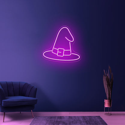 Witch Hat Neon Sign Funny Halloween Neon Sign