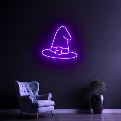 Witch Hat Neon Sign Funny Halloween Neon Sign