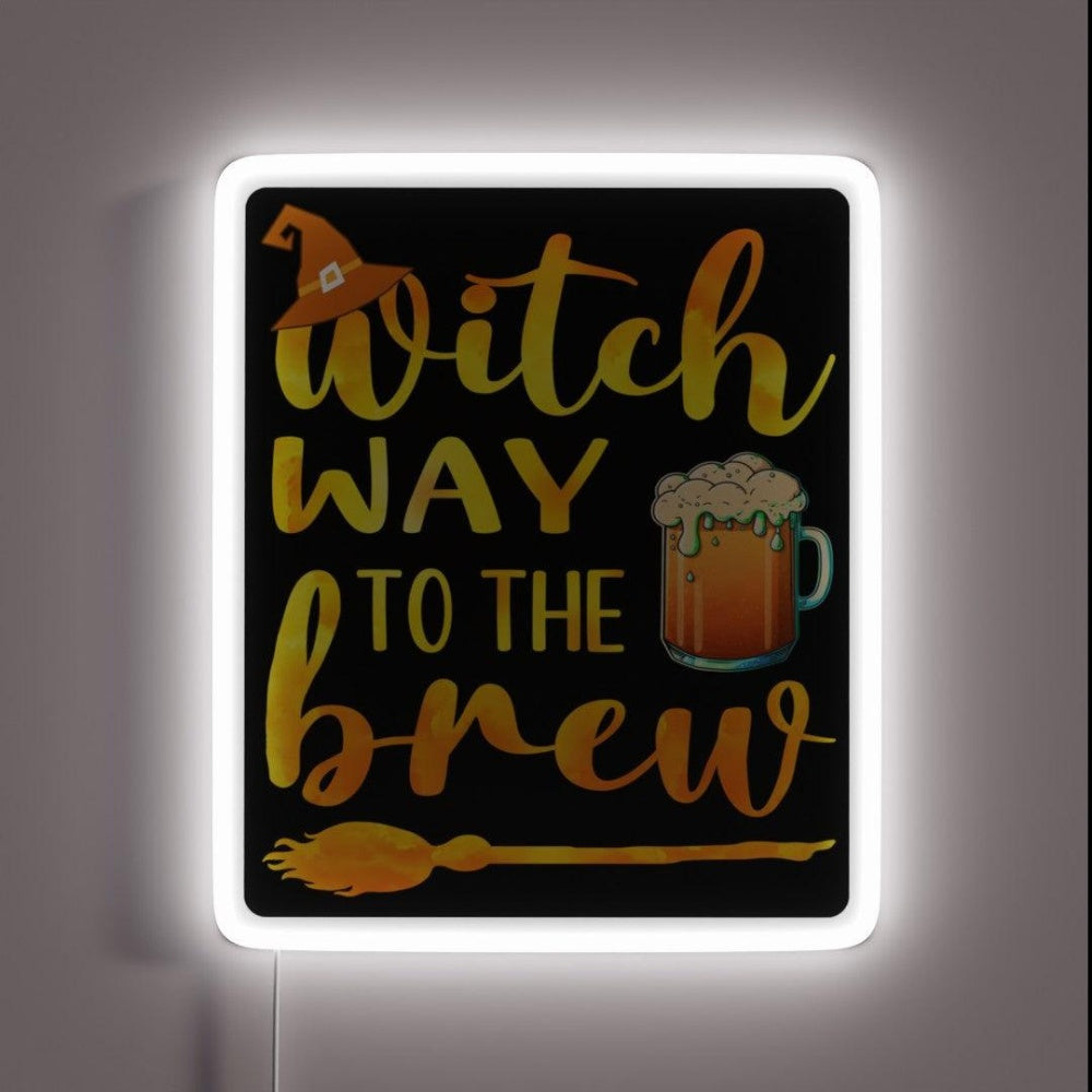 Witch Way To The Brew Halloween Pun For Beer Lovers Led Neon Sign