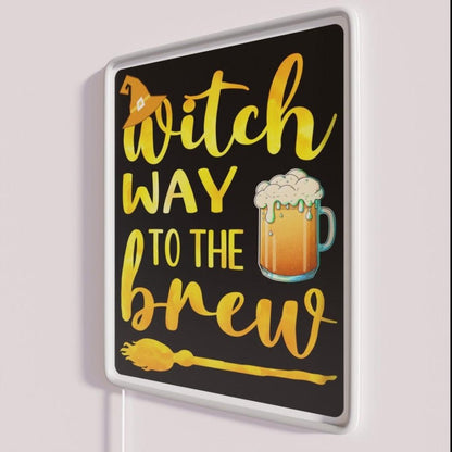 Witch Way To The Brew Halloween Pun For Beer Lovers Led Neon Sign - Shineneon