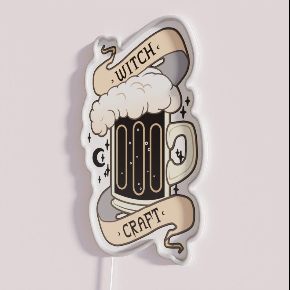 Witch Way To The Wine Beer Halloween Drinking Drink Up Led Neon Sign - Shineneon