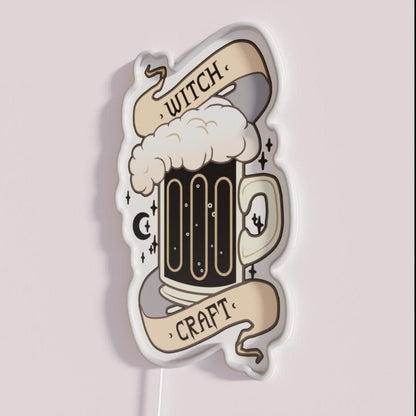 Witch Way To The Wine Beer Halloween Drinking Drink Up Led Neon Sign - Shineneon