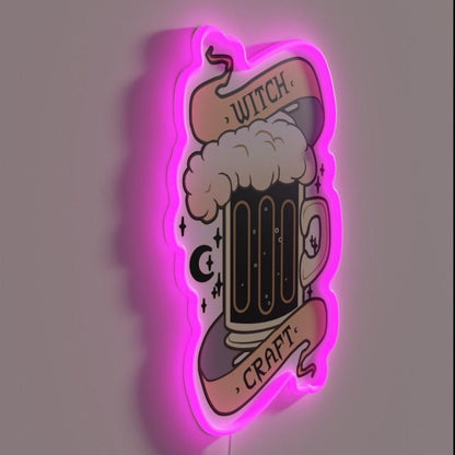 Witch Way To The Wine Beer Halloween Drinking Drink Up Led Neon Sign - Shineneon