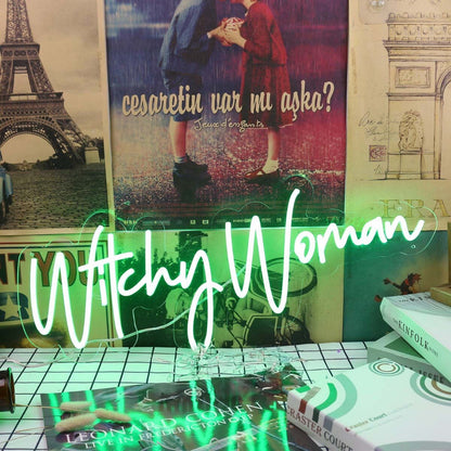 Witchy Woman Green Led Neon Sign | Shineneon