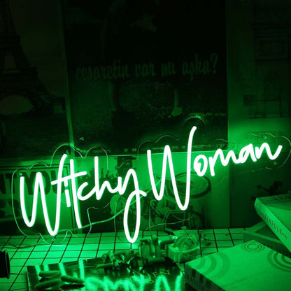 Witchy Woman Green Led Neon Sign - Shineneon