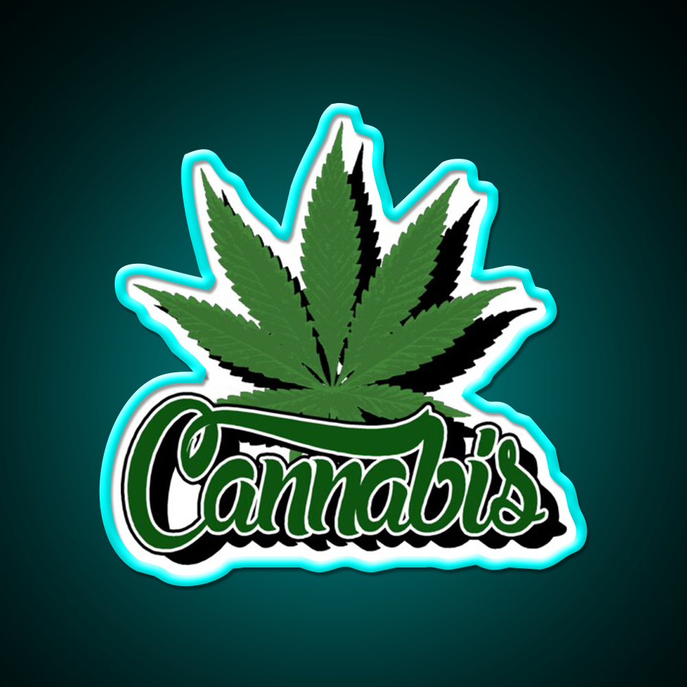 With Leaf Hemp Inspired Green Leaf Led Neon Sign Rgb Color