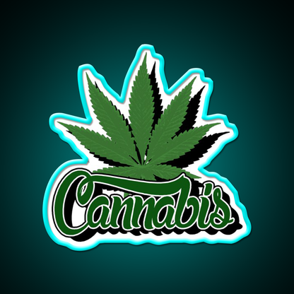 With Leaf Hemp Inspired Green Leaf Led Neon Sign Rgb Color