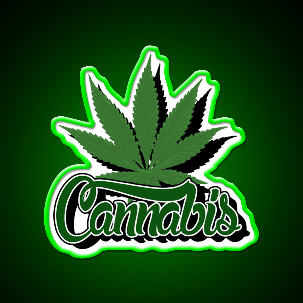 With Leaf Hemp Inspired Green Leaf Led Neon Sign Rgb Color - LED neon sign view 8