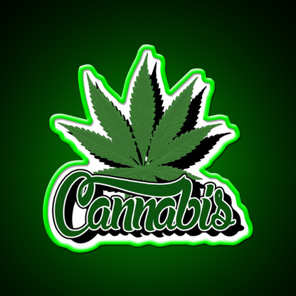 With Leaf Hemp Inspired Green Leaf Led Neon Sign Rgb Color - LED neon sign view 8