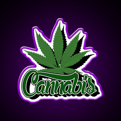With Leaf Hemp Inspired Green Leaf Led Neon Sign Rgb Color - Shineneon