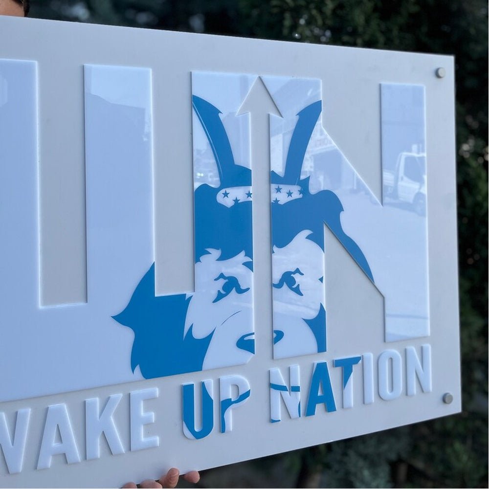 Wn Wake Up Ation Acrylic Business Logo Sign - Shineneon