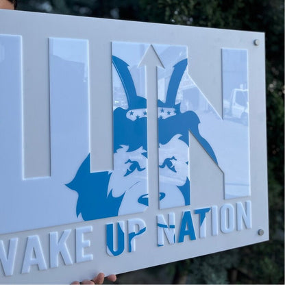 Wn Wake Up Ation Acrylic Business Logo Sign - Shineneon