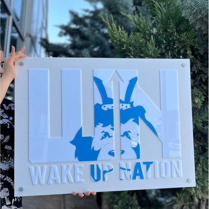 Wn Wake Up Ation Acrylic Business Logo Sign - Shineneon