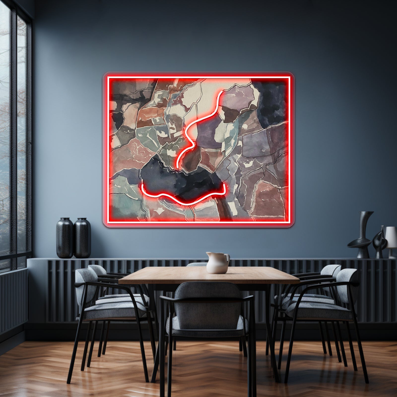 Woah Abstract Art Wall Decor Artwork Neon Signs | Shineneon