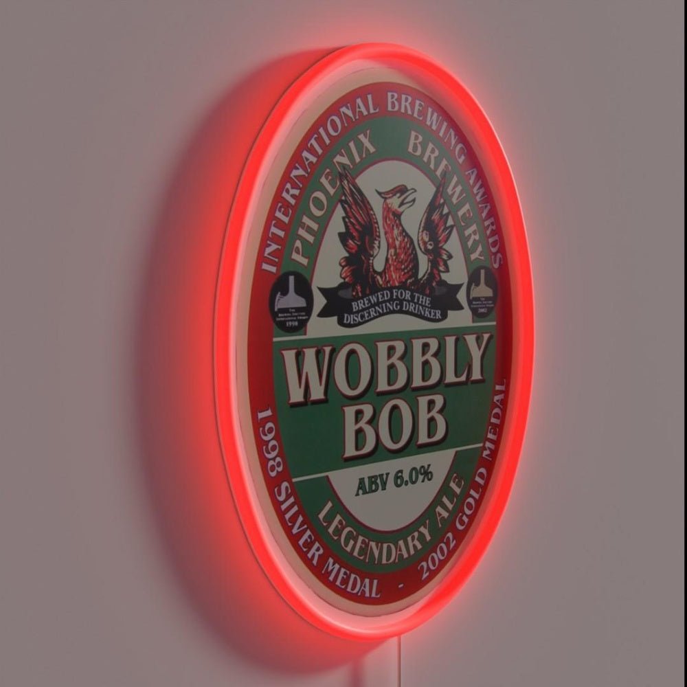Wobbly Bob Legendary Ale Pump Clip Rgb Led Neon Sign - Shineneon