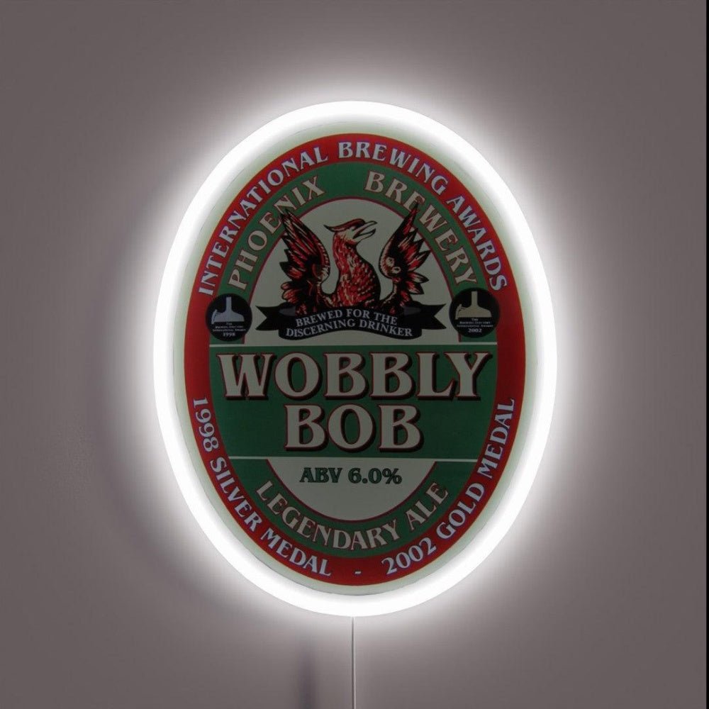 Wobbly Bob Legendary Ale Pump Clip Rgb Led Neon Sign - Shineneon