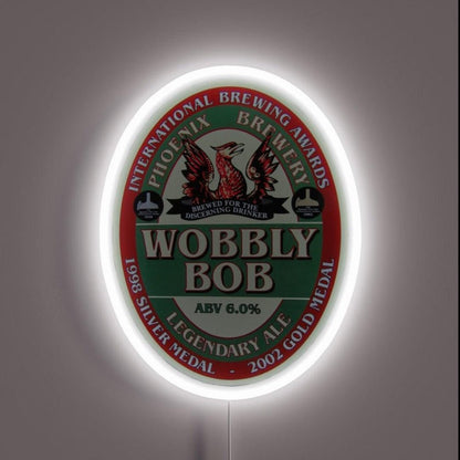 Wobbly Bob Legendary Ale Pump Clip Rgb Led Neon Sign - Shineneon