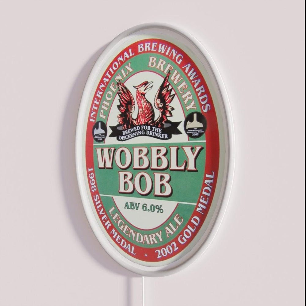 Wobbly Bob Legendary Ale Pump Clip Rgb Led Neon Sign - Shineneon
