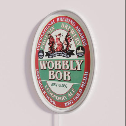 Wobbly Bob Legendary Ale Pump Clip Rgb Led Neon Sign - Shineneon