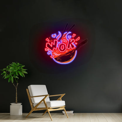 Wok Custom Led Signs Artwork For Sale - Shineneon