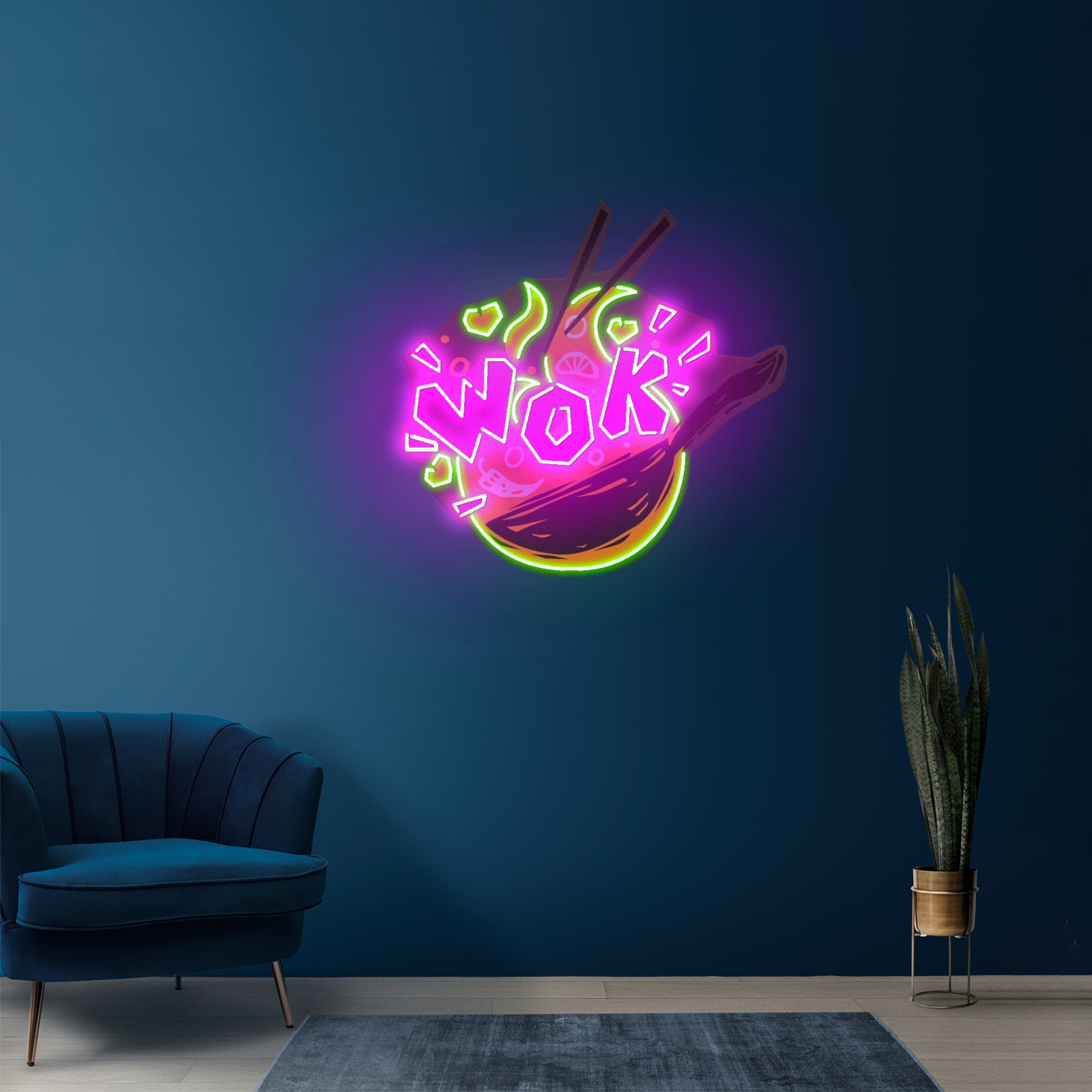 Wok Custom Led Signs Artwork For Sale