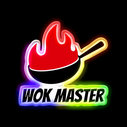 Wok Master Led Neon Sign Chinese Food Rgb Color