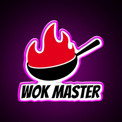 Wok Master Led Neon Sign Chinese Food Rgb Color