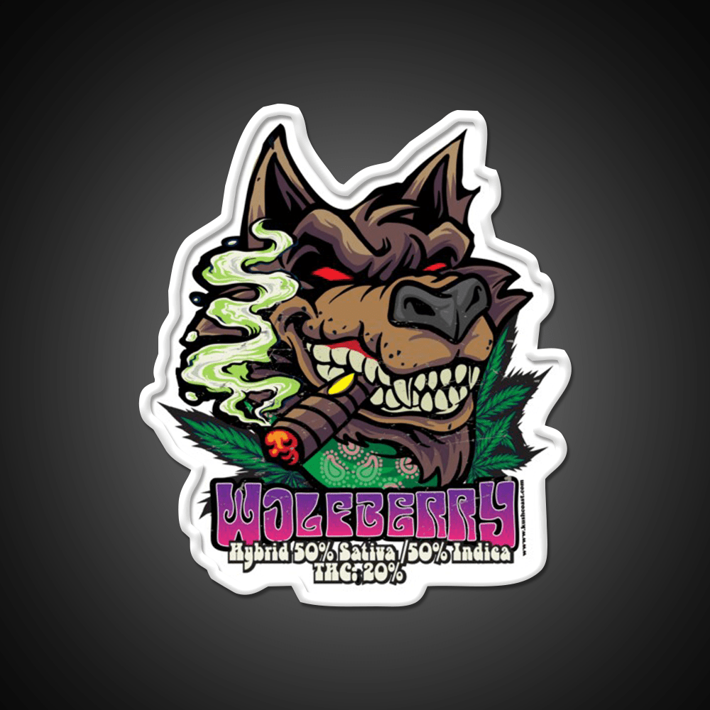 Wolf Berry Strain Art Hemp Inspired Green Leaf Led Neon Sign Rgb Color - Shineneon