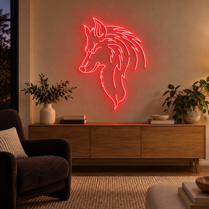 Wolf Profile Wall Art LED Neon Sign - Shineneon