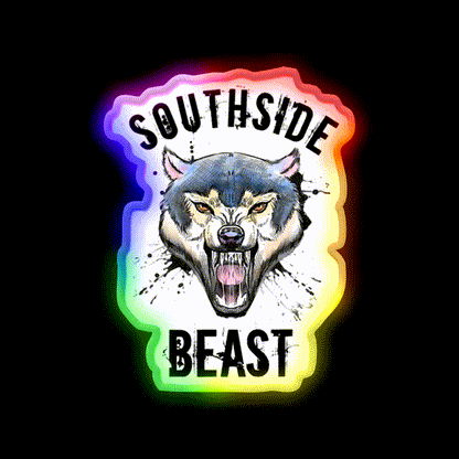 Wolf Southside Beast Workout Gym Fitness Led Neon Sign Rgb Color