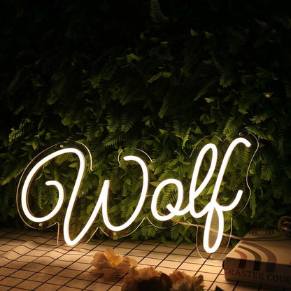 Wolf Yellow Led Neon Sign - Shineneon