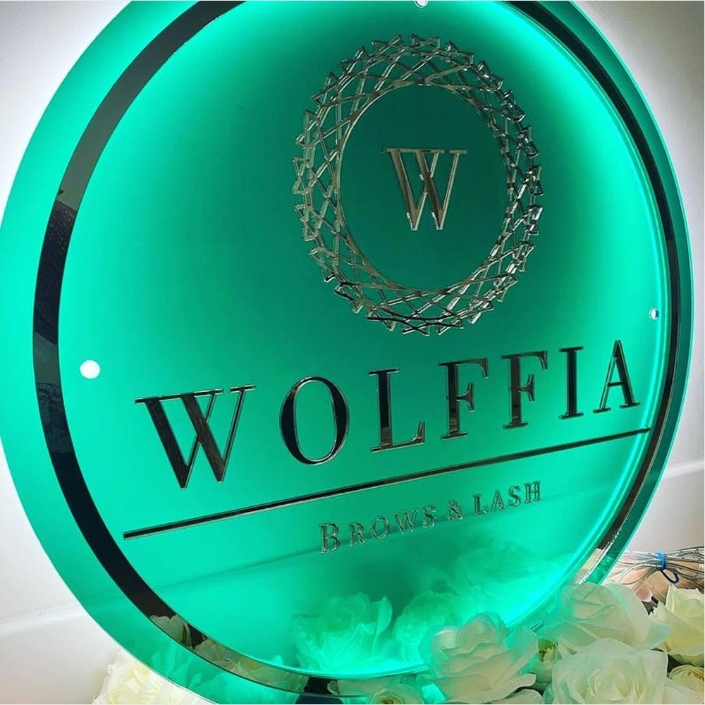Wolffia Acrylic Business Logo Sign - Shineneon