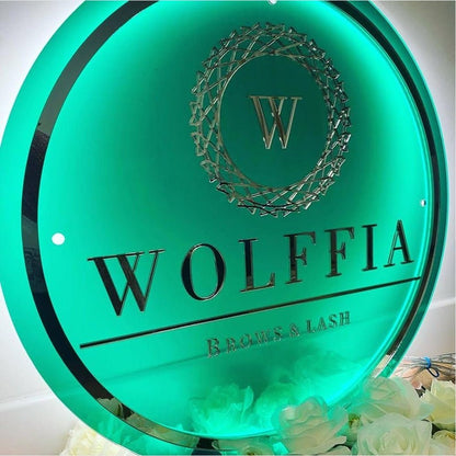 Wolffia Acrylic Business Logo Sign - Shineneon