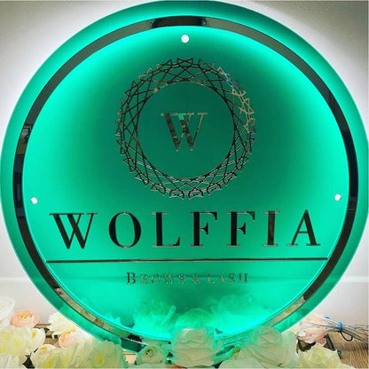 Wolffia Acrylic Business Logo Sign - Shineneon