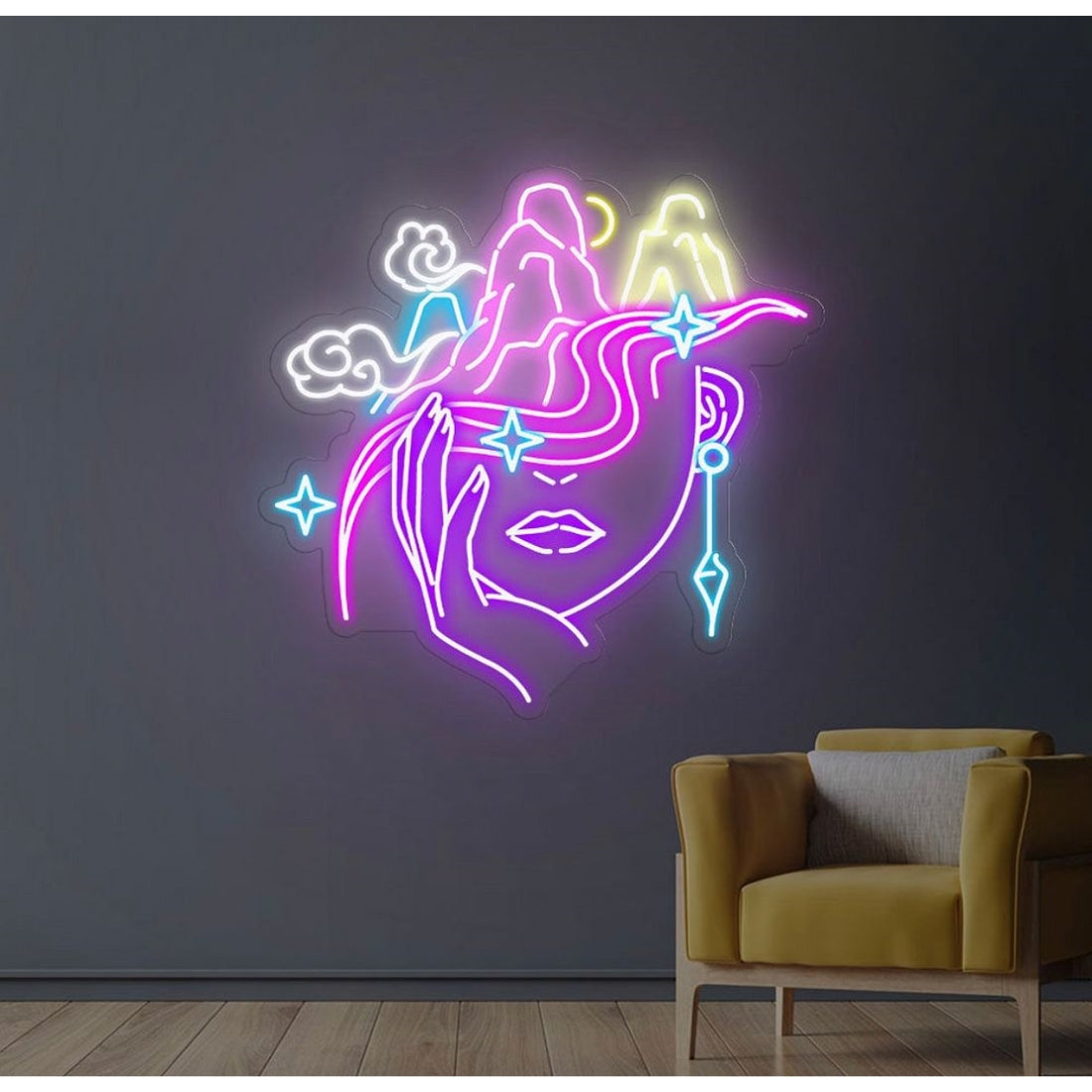 Woman Art Mind Led Sign Business Neon Sign