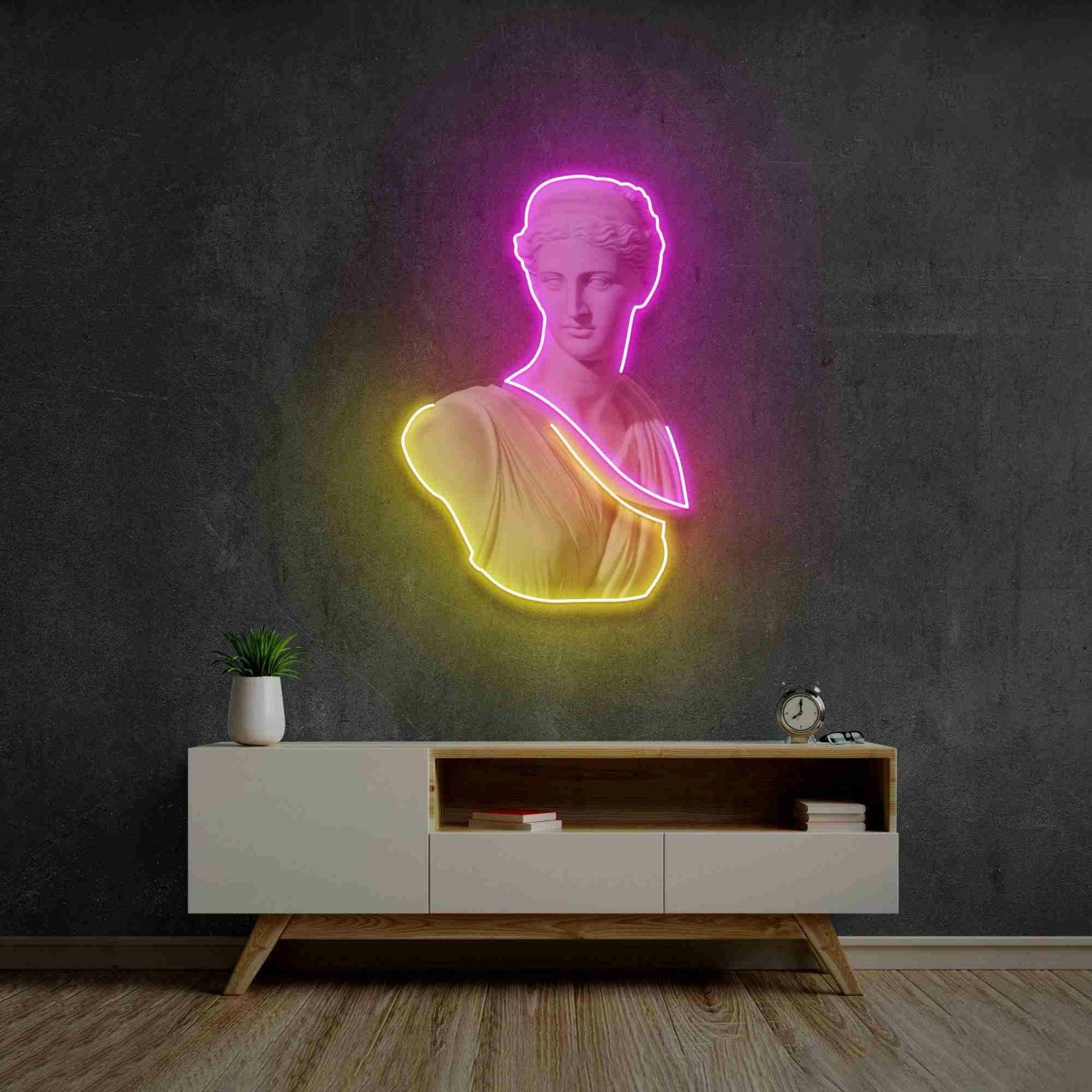 Woman Statue Led Uv Neon Sign For Home Decor | Shineneon
