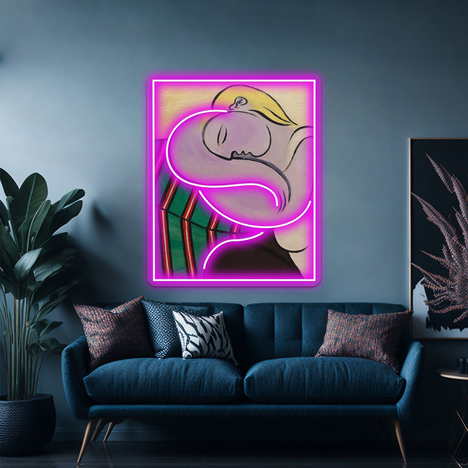 Woman With Yellow Hair Wall Artwork Neon Signs | Shineneon