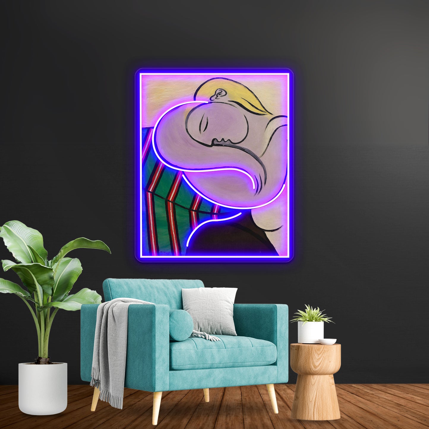 Woman With Yellow Hair Wall Artwork Neon Signs