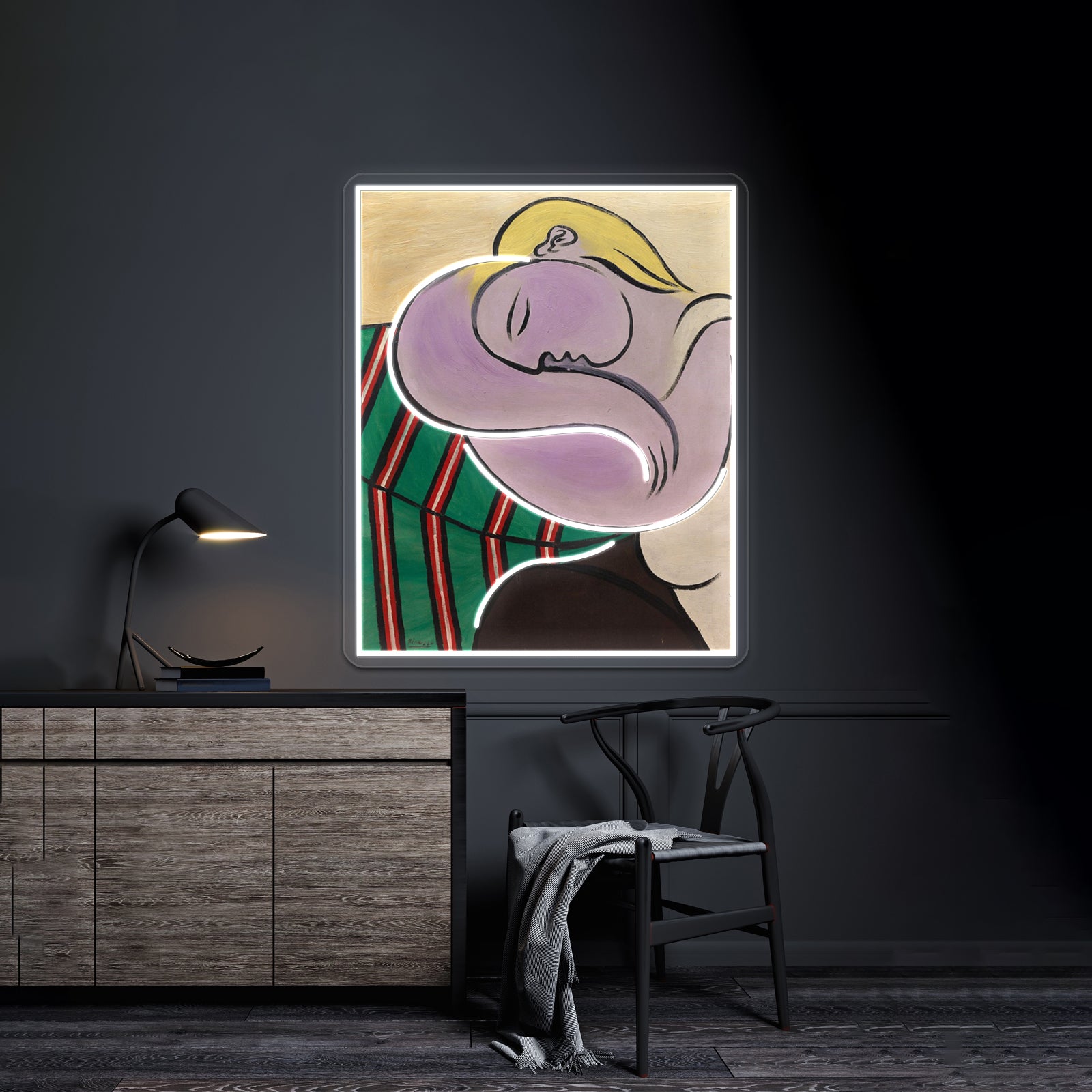 Woman With Yellow Hair Wall Artwork Neon Signs | Shineneon