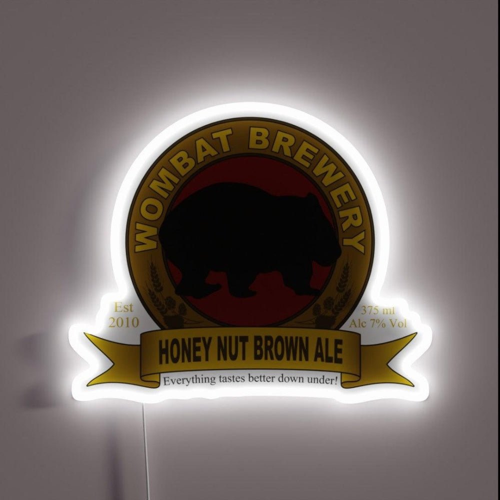 Wombat Brewery Honey Nut Brown Ale Rgb Led Neon Sign - Shineneon