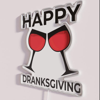 Women Happy Dranksgiving Beer Drinker Thanksgiving Led Neon Sign - Shineneon