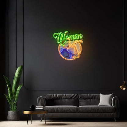 Women In Power Custom Led Signs Artwork For Sale - Shineneon