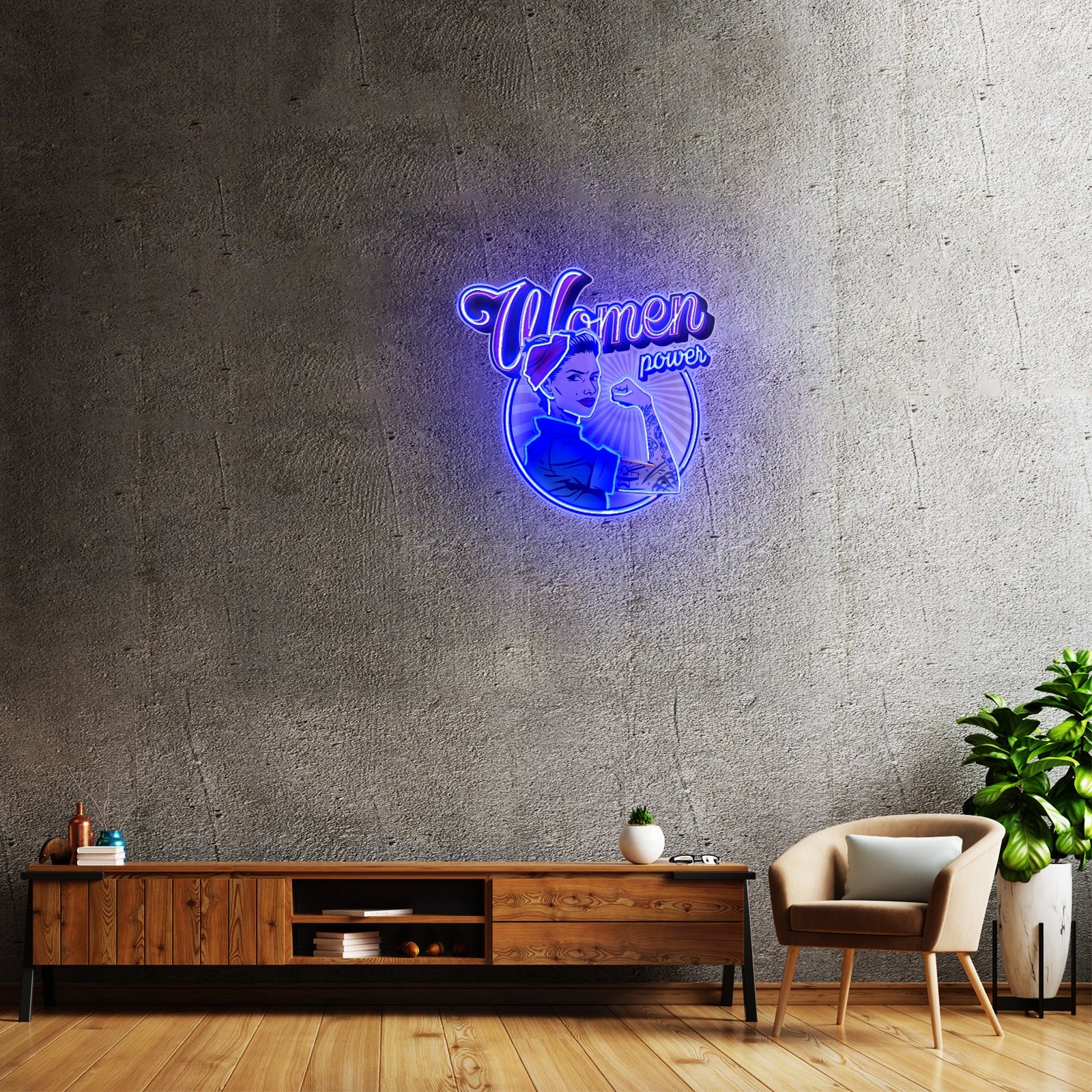 Women In Power Custom Led Signs Artwork For Sale - Shineneon