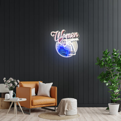 Women In Power Custom Led Signs Artwork For Sale