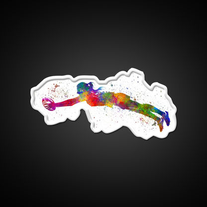 Womens Rugby In Watercolor Gym Fitness Led Neon Sign Rgb Color